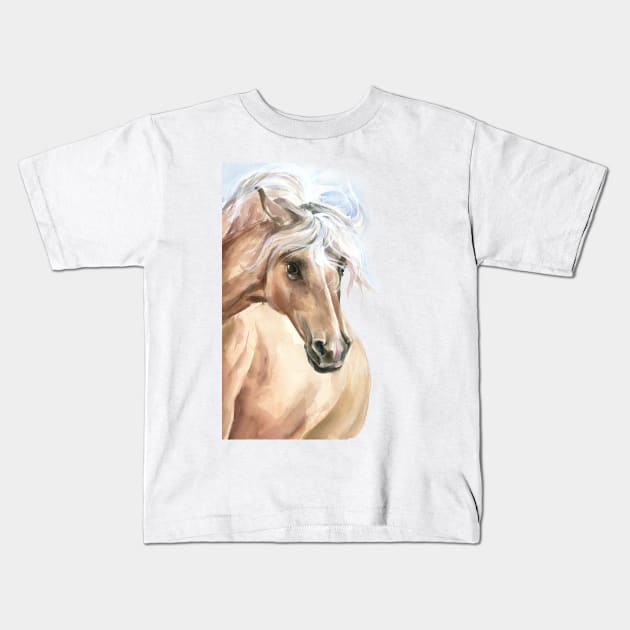 Horse Kids T-Shirt by Kira Balan